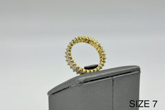 Baublebar Mini Aldia Baguette Cubic Zirconia Eternity Band Ring Size 7