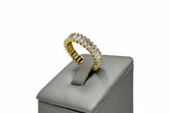 Baublebar Mini Aldia Baguette Cubic Zirconia Eternity Band Ring Size 7