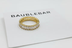 Baublebar Mini Aldia Baguette Cubic Zirconia Eternity Band Ring Size 7