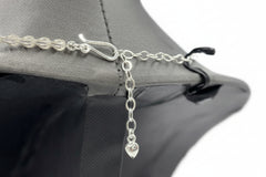 Jay King Sterling Silver Rose Quartz Pendulum Chain Necklace,