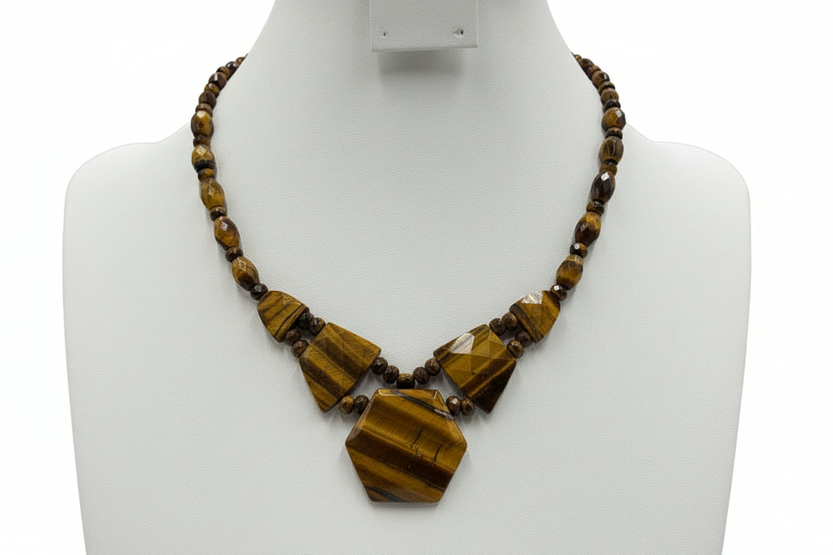 Jay King Sterling Silver Tiger's Eye Statement Necklace 18"