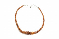 Jay King Sterling Silver Red Sunstone Beaded Graduated Necklace, 18"