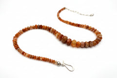 Jay King Sterling Silver Red Sunstone Beaded Graduated Necklace, 18"