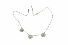 Doris Panos Sterling Silver Vanity Floral Cubic Zirconia Station Necklace, 18"