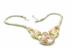Jay King Yellow Meadow Stone Bluefer Shell Inlay Reversible Necklace