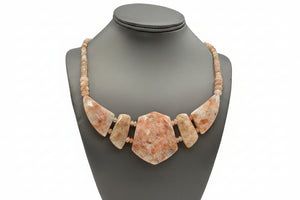 Jay King Sterling Silver Tanzanian Red Sunstone Necklace, 18"
