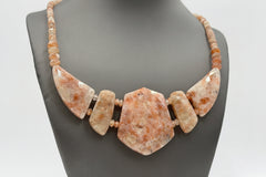 Jay King Sterling Silver Tanzanian Red Sunstone Necklace, 18"