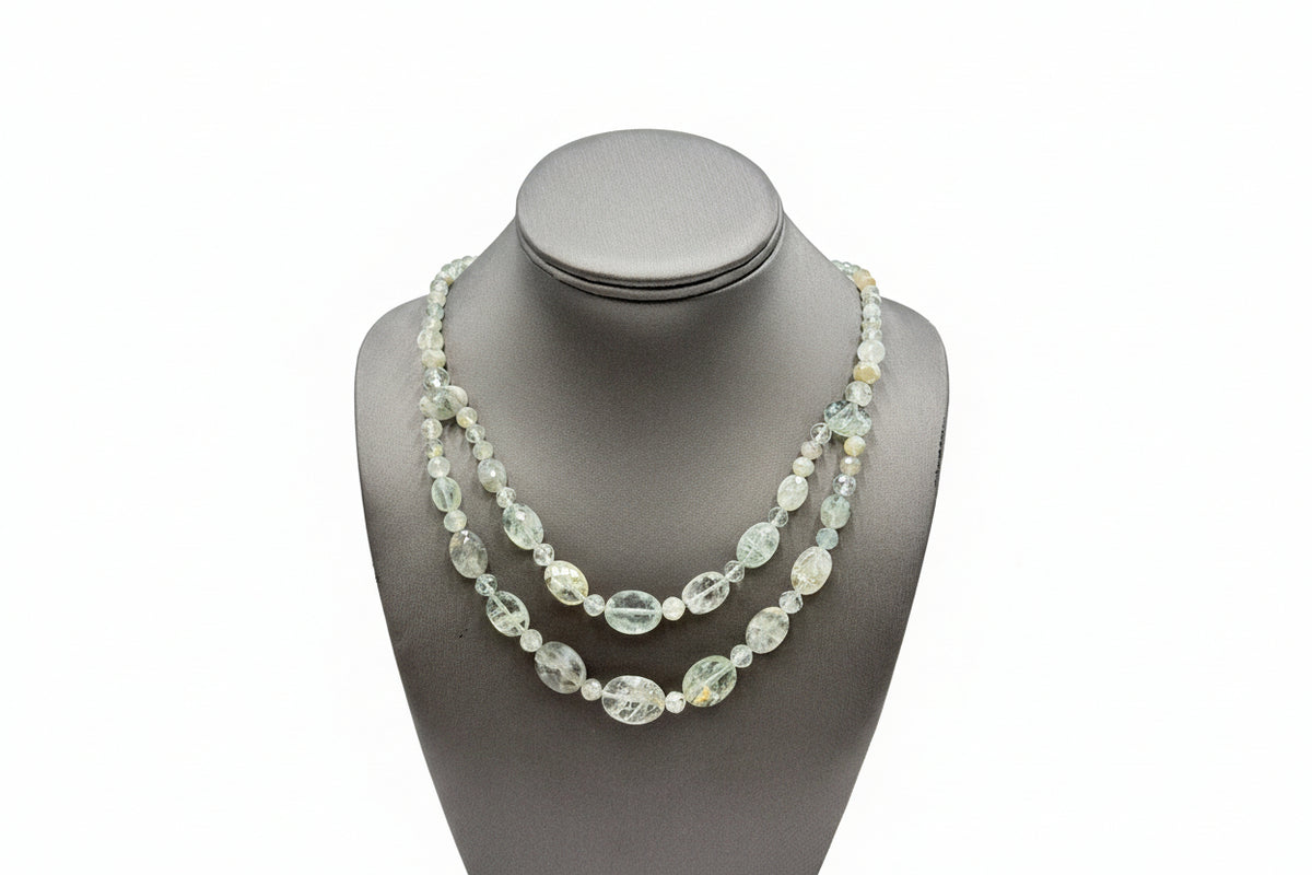 Jay King Sterling Silver Iceberg Green Labradorite Bead Necklace