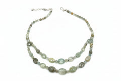Jay King Sterling Silver Iceberg Green Labradorite Bead Necklace