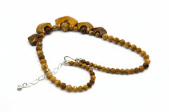 Jay King Sterling Silver Desert Sunset Stone Necklace 18" Australia .925