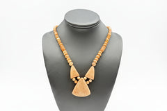 Jay King Sterling Silver Peach Stone Triangular Drop Necklace – 18"