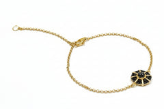 Colleen Lopez GoldPlated .30ctw Black Diamond Adjustable Bracelet 7"