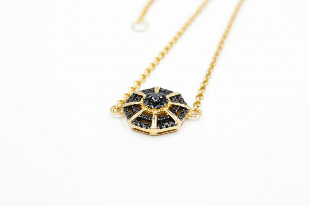 Colleen Lopez GoldPlated .30ctw Black Diamond Adjustable Bracelet 7"