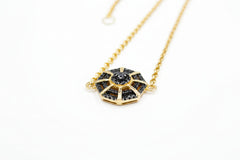 Colleen Lopez GoldPlated .30ctw Black Diamond Adjustable Bracelet 7"