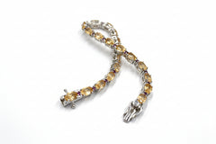 Pulsera de tenis Colleen Lopez Madeira con citrino y circonita blanca, 18 cm