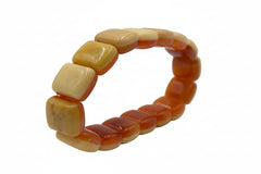 Jay King Sterling Silver Two-tone Chalcedony Reversible Stretch Bracelet, 6-3/4"