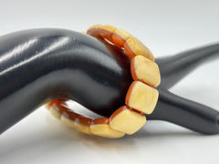 Jay King Sterling Silver Two-tone Chalcedony Reversible Stretch Bracelet, 6-3/4"