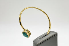 Samantha Wills Goldtone “Here Comes the Sun” Petite Blue Calcite Cuff Bracelet