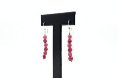 Jay King Sterling Silver Pink Tourmaline Nugget Drop Earrings