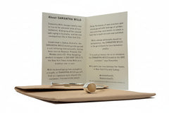 Samantha Wills Silvertone “Here Comes the Sun” Petite Peach Gibbsite Cuff Bracelet