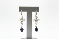 Patricia Nash Floret Charm Sculpted Floret Dangle Silvertone Earrings