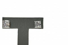 Absolute Sterling Silver Heirloom Collection French-Cut Cubic Zirconia Stud Earrings