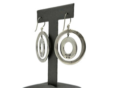 Bali RoManse Sterling Silver & 18K Two-Tone Circle Earrings, 2"
