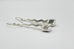 Jay King Sterling Silver Ruby Zigzag Earrings