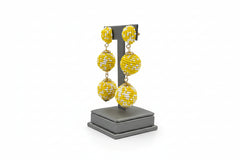 R.J. Graziano “Social Style” Seed Bead Ball Drop Earrings – Yellow
