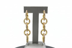R.J. Graziano Neutral Color Crystal Multi-Link Drop Earrings, 2"