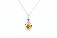 Paul Deasy Sterling Silver Hessonite & Rhodolite Pendant Necklace, 18"