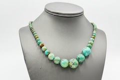 Jay King Sterling Silver New Red Skin Turquoise Graduated Round Bead Necklace, 18"