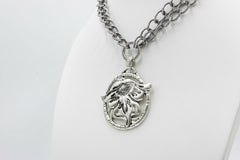 Patricia Nash Silvertone Medallion Pendant Chain Necklace, 18"
