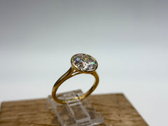 14K Yellow Gold 3.04cttw Round Lab-Grown Diamond Bezel-Set Solitaire Ring