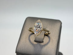 14K White Gold 2.06cttw Marquise Lab-Grown Diamond Bezel-Set Solitaire Ring