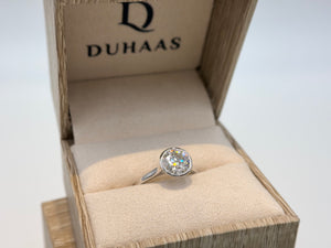 14K White Gold 2.97cttw Round Lab-Grown Diamond Bezel-Set Solitaire Ring
