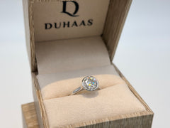 14K White Gold 2.97cttw Round Lab-Grown Diamond Bezel-Set Solitaire Ring