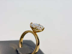 14K Yellow Gold 3.07cttw Marquise Lab-Grown Diamond Solitaire Ring
