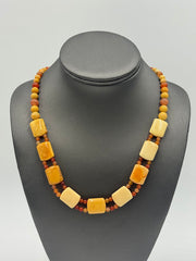 Jay King Orange Chalcedony Sterling Silver Reversible Necklace 17"