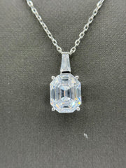 Absolute Sterling Silver Heirloom Collection Cuboid-Cut Necklace, 18"