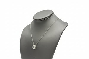 Herkimer Mines 10mm Sterling Silver Round Pendant Necklace, 16" +3"