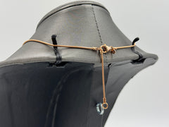 Bronzo Italia 3.50 cttw Black Spinel Rose Initial "Q" Tag Necklace, 18"