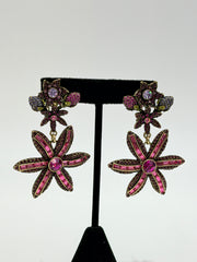 Heidi Daus "Spring Bouquet" Multicolor Crystal Drop Earrings