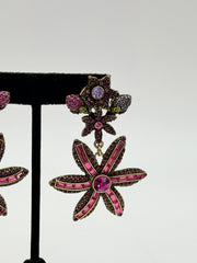 Heidi Daus "Spring Bouquet" Multicolor Crystal Drop Earrings