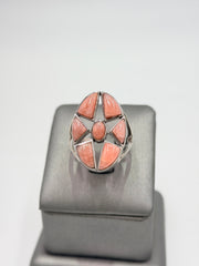 Traveler's Journey Sterling Silver Pink Opal Star Ring, Size 7