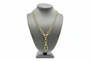 R.J. Graziano Goldtone "Golden Glamour" Mariner Link Y-necklace, 18"