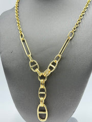 R.J. Graziano Goldtone "Golden Glamour" Mariner Link Y-necklace, 18"