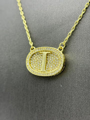 Heidi Daus Pave Initial "I" Necklace, 18"