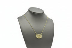 Heidi Daus Pave Initial "O" Necklace, 18"