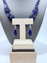 Jay King Sterling Silver Sodalite Necklace Earrings Set